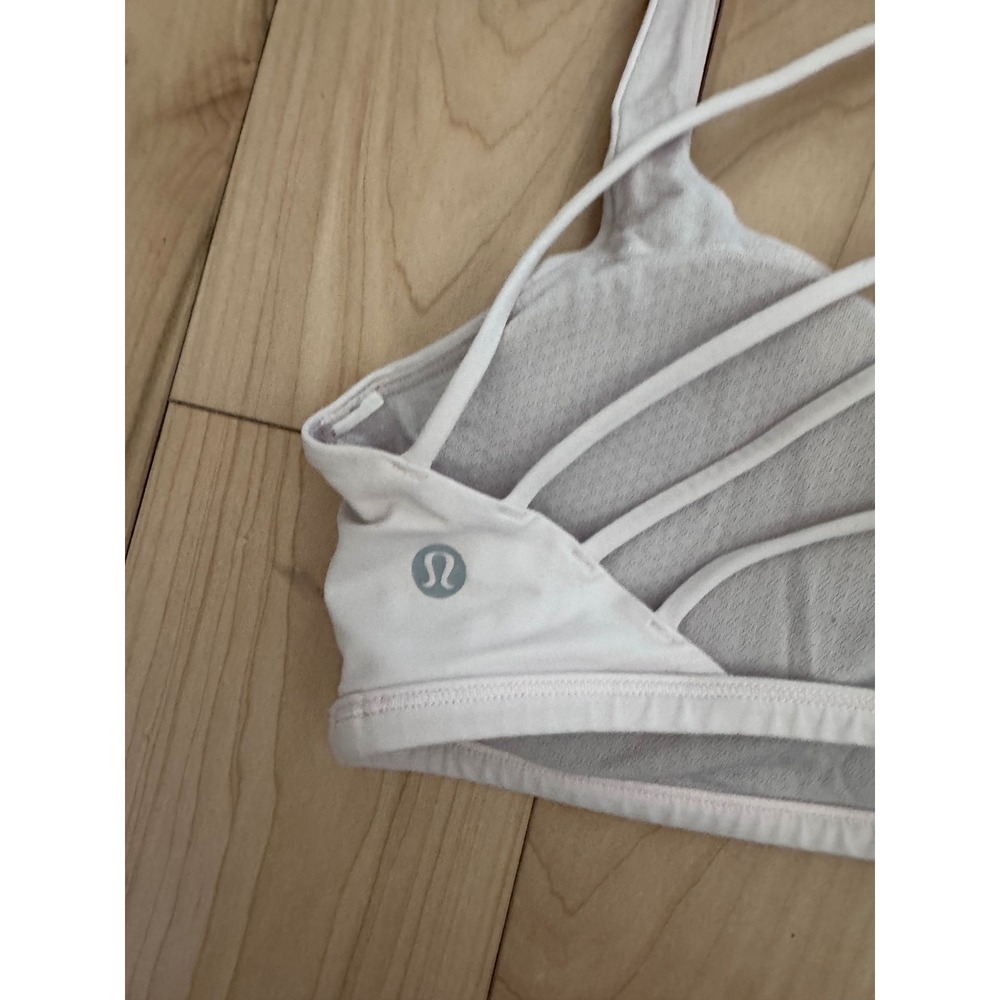 Lululemon Free To Be Wild Sports Bra Light Pink Strappy Back Size 10 - Picture 2 of 4
